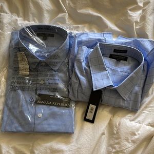 Two brand new Banana republic mens dress shirts